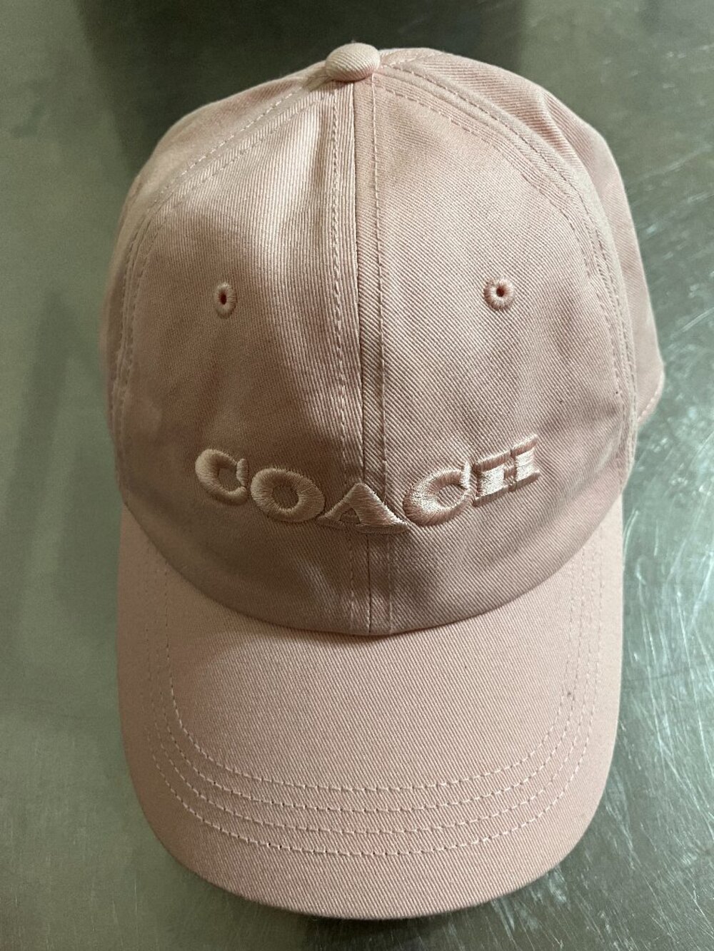 COACH Baby Pink Embroidered Baseball Cap
